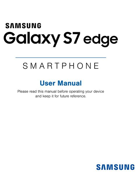 SAMSUNG GALAXY S7 EDGE USER MANUAL Pdf Download